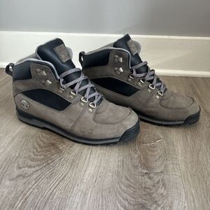 Timberland GT Alpine Boots Mens 10 Black Gray Suede Hiking Outdoor Lace Up 10591